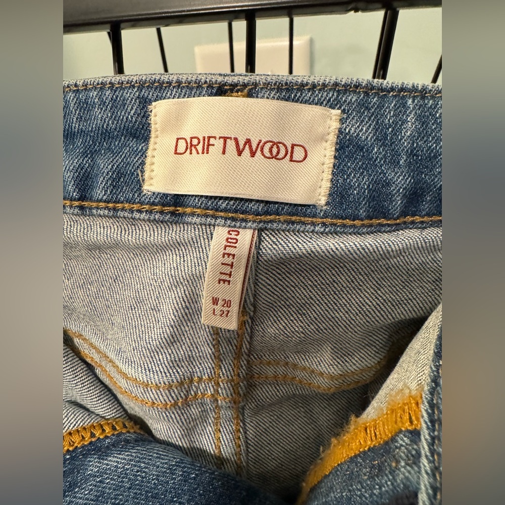 New Driftwood Jeans Women’s Sz 20 Collette Embroidered straight leg cropped - Picture 6 of 14